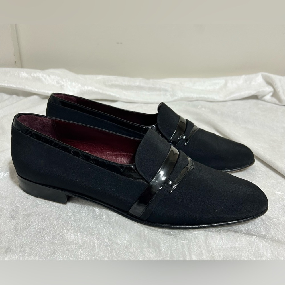 BALLY Adante Black Silk Slip On Loafers